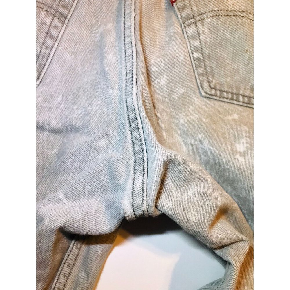 Vintage USA Levis Gray Acid Wash Mens 38x32 Button Fly Jeans Pants - Picture 9 of 10